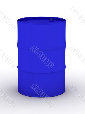 blue vat on a white background. 3D image.