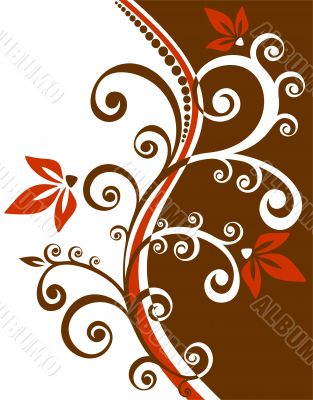 red floral pattern