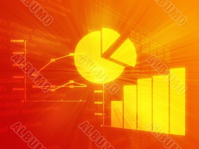 Spreadsheet business charts illustration