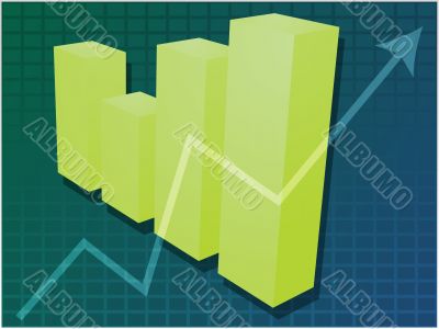 Financial barchart illustration