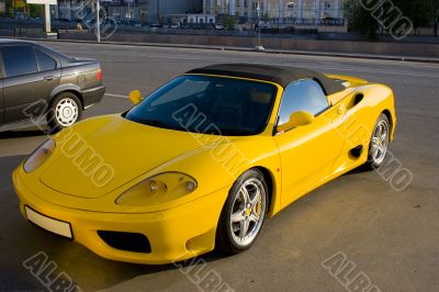 Yellow sport car