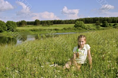 Girl on meadows