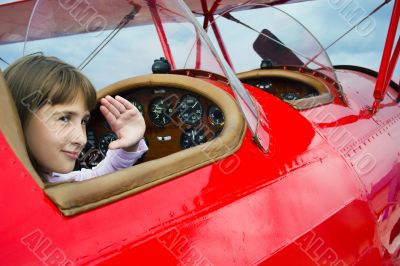 girl and airpalne