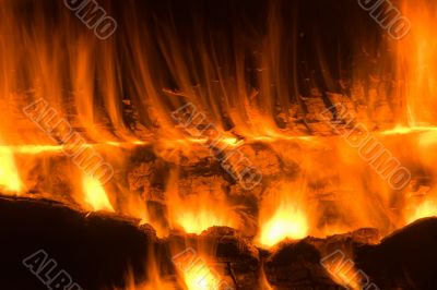 Bonfire. Fiery abstraction. Background. Texture.