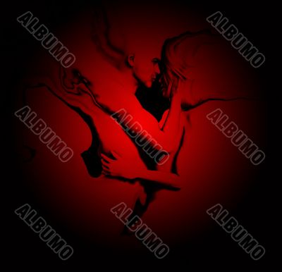 Distorted Man And Women In Love Distorted Man And Women In Love