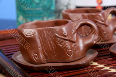 clay cups for tea