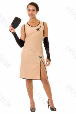 woman in little dress