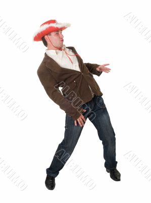 dancing boy with red hat