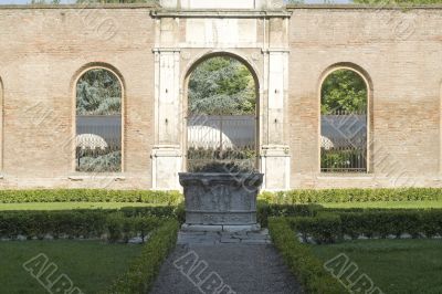 Ferrara, court of an historic palace Ferrara, court of an historic palace