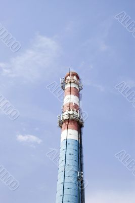 Factory against blue sky