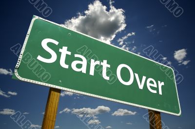 Start Over Road Sign