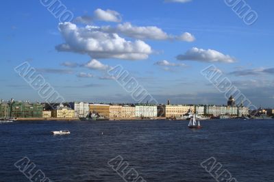 Neva and Saint Petersburg view Neva and Saint Petersburg view