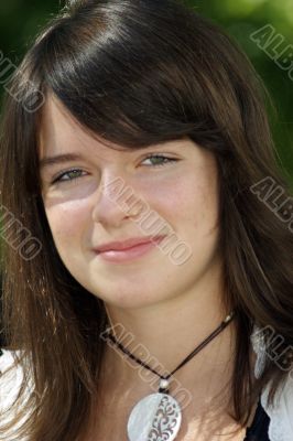 Portrait of a young girl, a young woman.