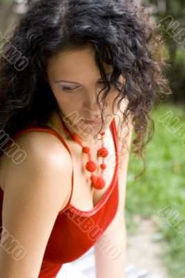 unhappy pretty woman