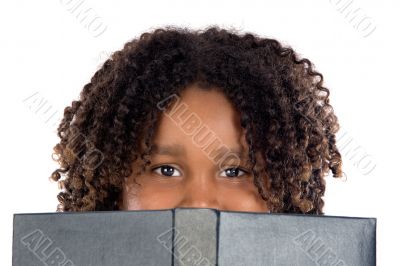 adorable girl studying