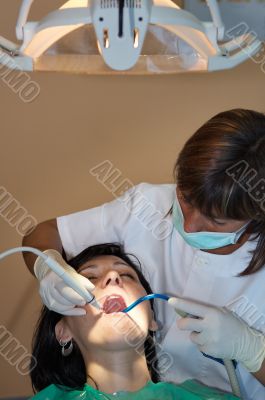 consulting a dentist