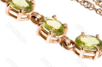 Golden chain close up