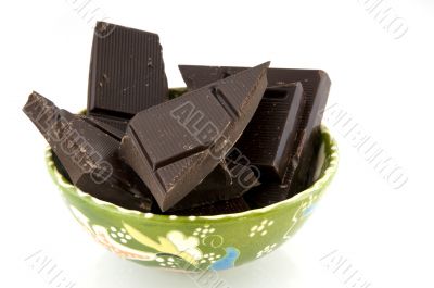 Bowl of tasty sweet chocolate