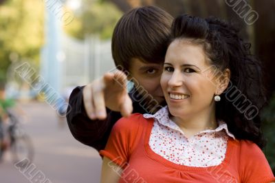 young happy attractive couple together