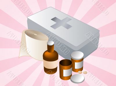 First aid kit illustration