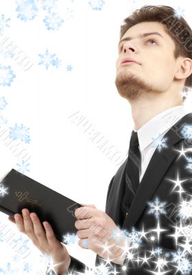 man with holy bible