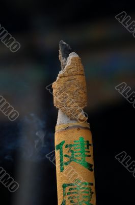 Buddhist aroma stick with smoke Buddhist aroma stick with smoke