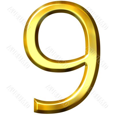 3d golden number 9