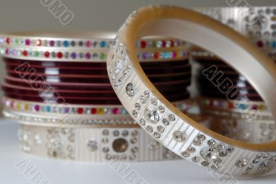 Colorful Bridal Ornament Bangles