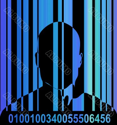 Barcode And Man Barcode And Man