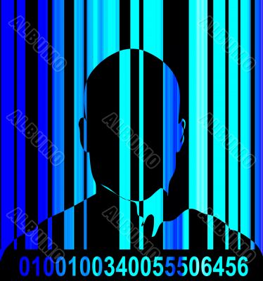 Barcode And Man