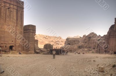 Petra ruins and mountains in Jordan