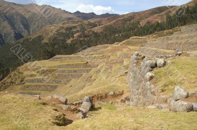 Inca castle ruins in Chinchero