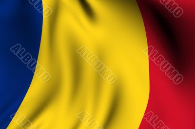Rendered Romanian Flag
