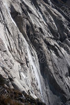 Cliff with waterfall