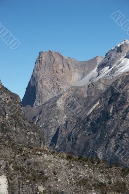 Distant cliff