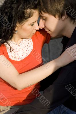 couple kissing and hugging each other