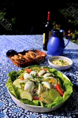 tasty salad outdoor