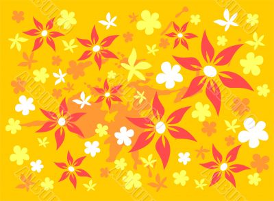 yellow floral background