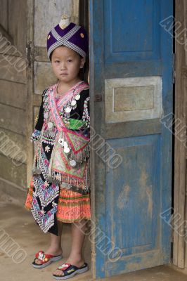 Laos Hmong girl