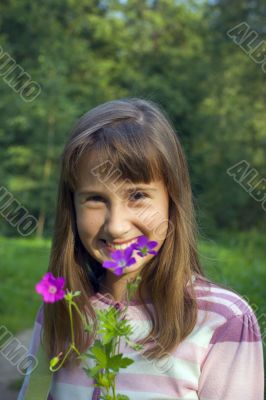 Girl with flower