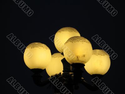 snow on outdoor lights