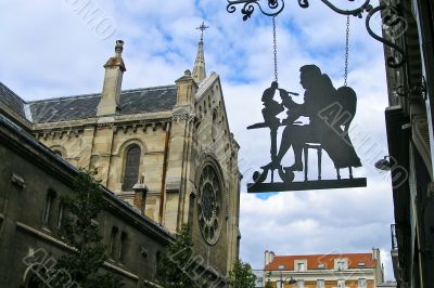 Shadowgraph of painter in Paris