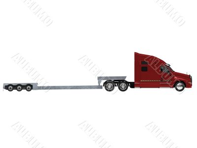 Car carrier truck back view Car carrier truck back view