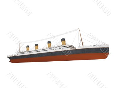 Big ship liner front view