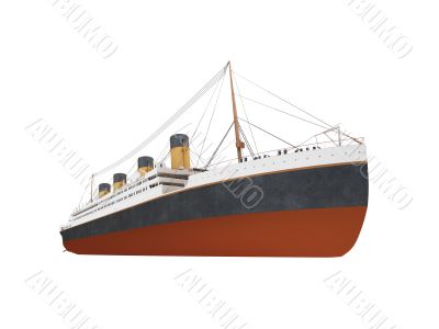 Big ship liner front view