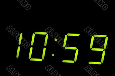 crystal clock on black