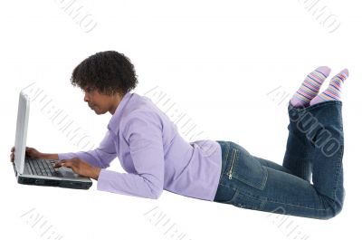 Woman browsing in internet