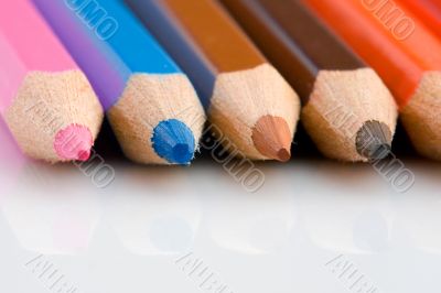Pencils of many colors aligned Pencils of many colors aligned