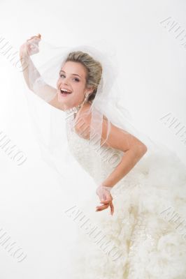 Joyful bride