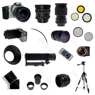 XXL. Photographic equipment set. 16 elements
